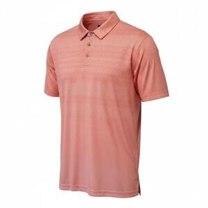 PGA Tour Men’s Orange Golf Polo Shirt XL Short Sleeve 3-Button Front Performance
